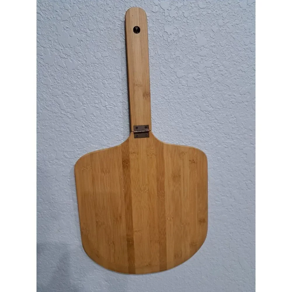Conveniently Hinged Folding Bamboo Pizza‎ / Bread Oven Spatula paddle Board